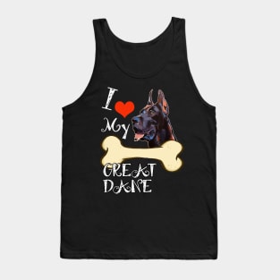 Great Dane T-Shirt - I Love My Great Dane Tank Top